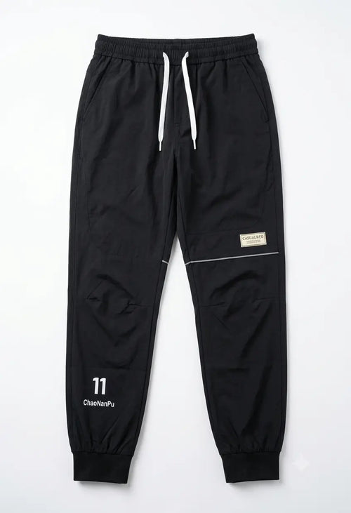 Men's Black Printed Joggers