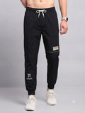 Men's Black Printed Joggers